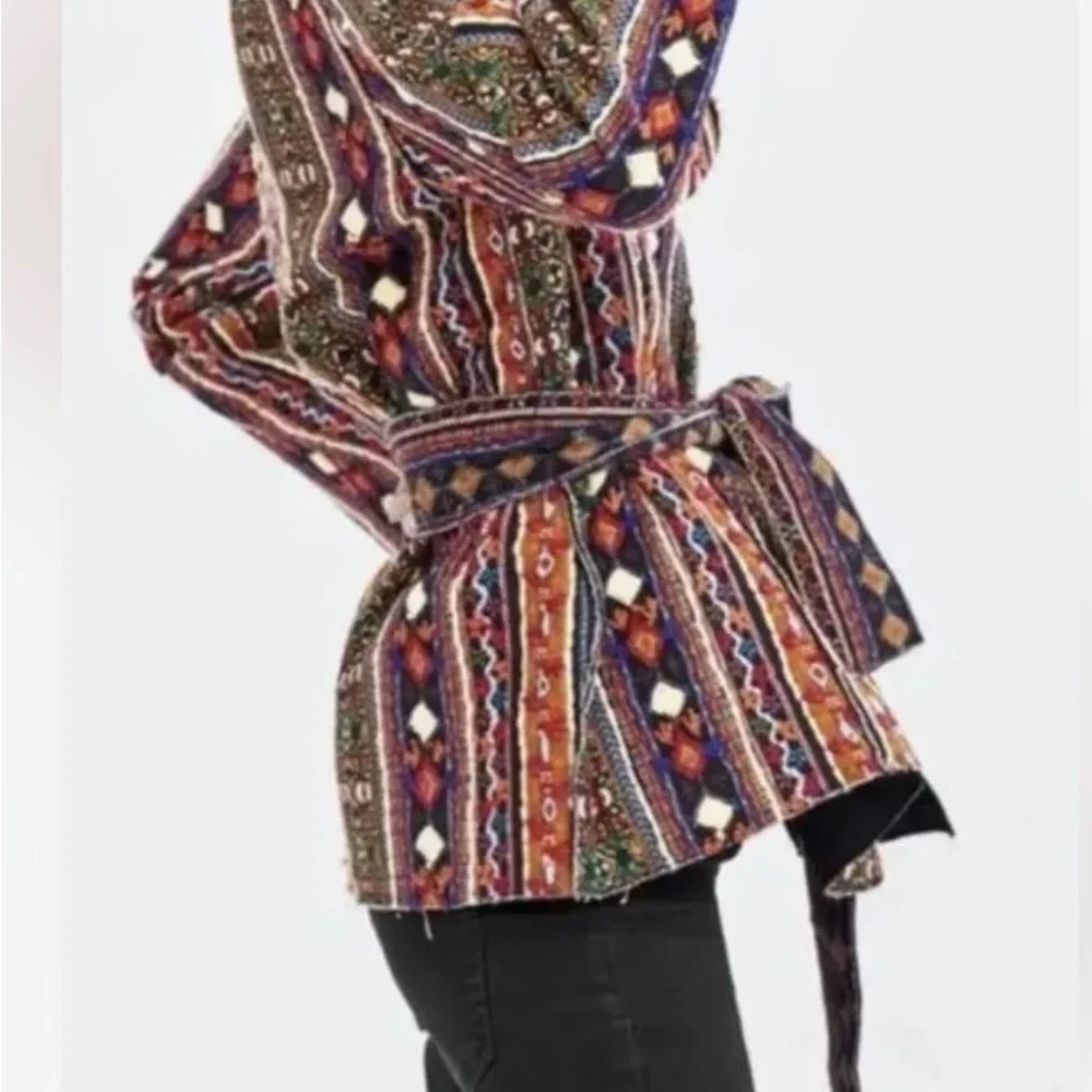 Zara colorful embroidery rare jacket. - Picture 2 of 5
